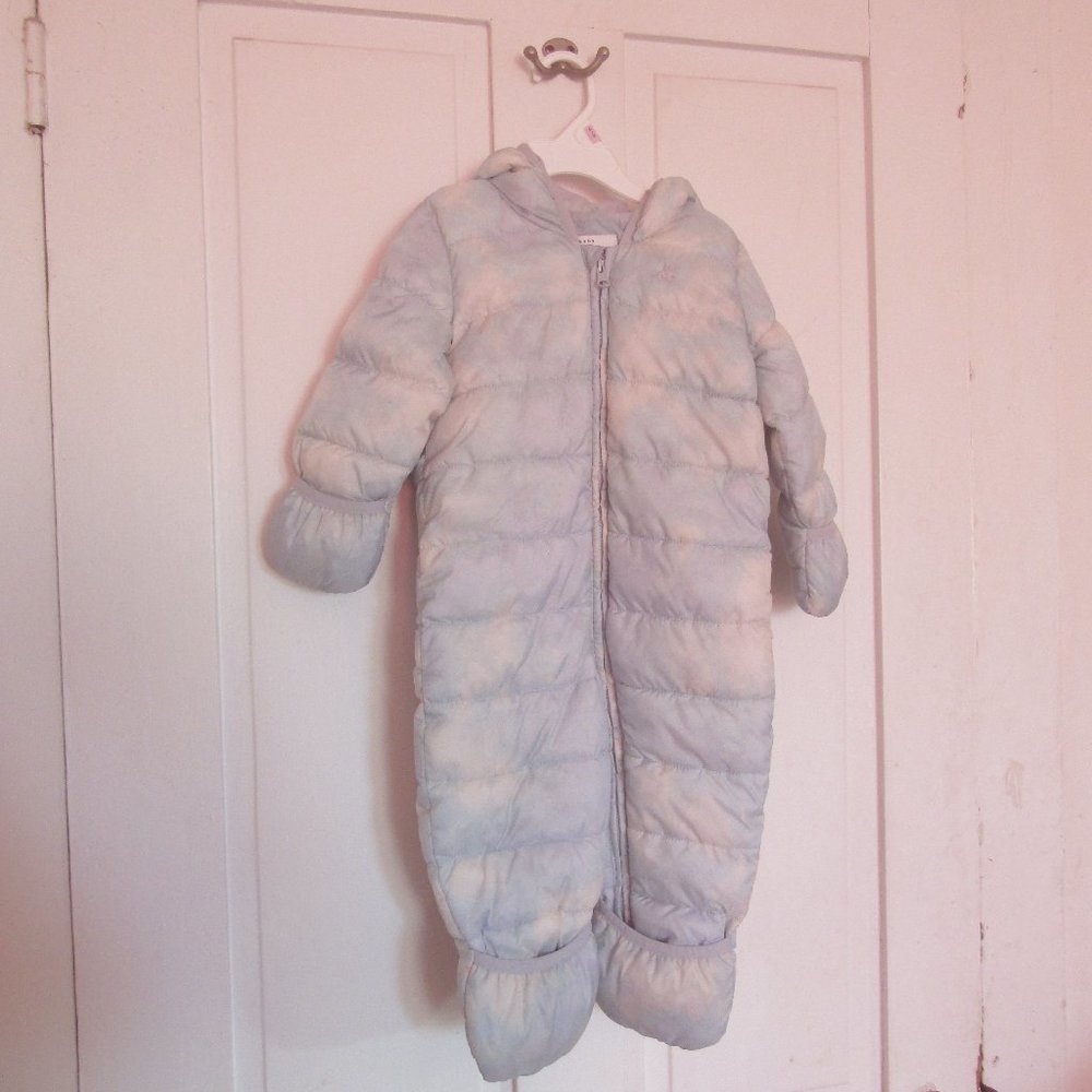 Baby GAP 12-18 Months Baby Blue and Yellow Snow Coat
